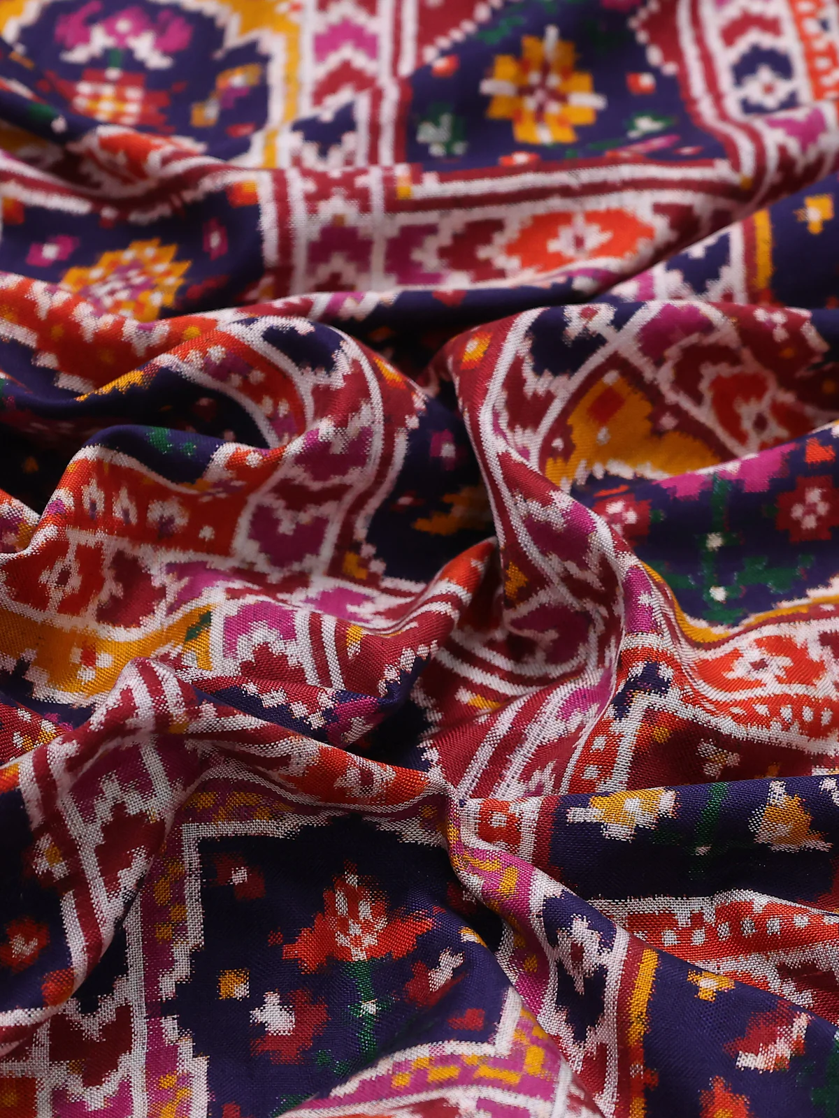 Blue-Maroon Patan Patola Silk Saree - Image 3